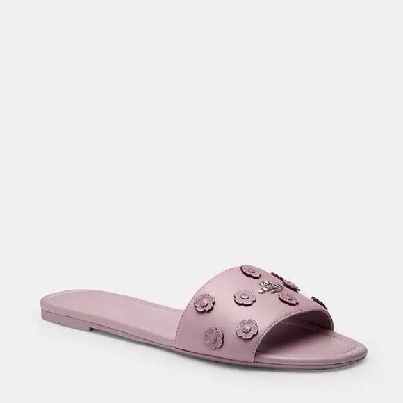 NEW COACH Women's Slide Sandal With Tea Rose Lilac CAQ71 US 9.5 - Picture 1 of 8